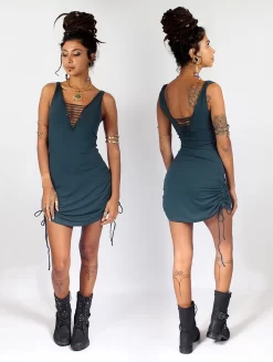 Robe "Alchemy", Bleu Pétrole -Boutique De Jupes p image 302026 grande