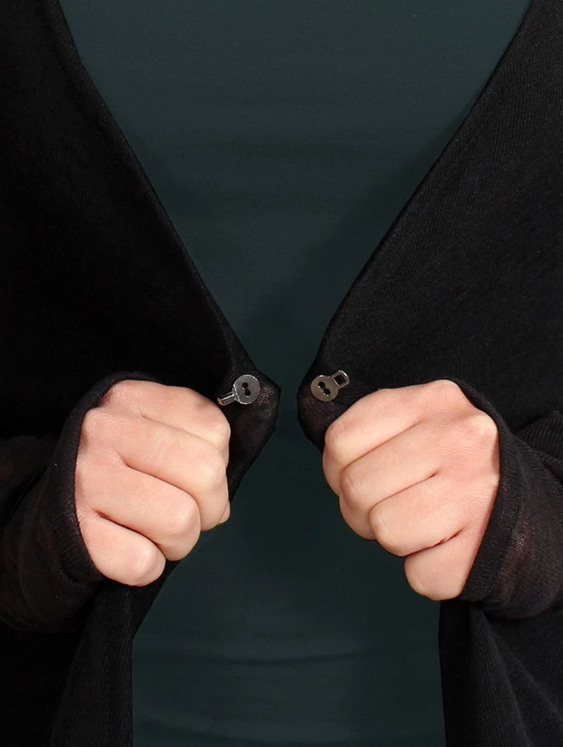 Robe Sans Manches Courte Devant Et Longue Derrière "Marrakech", Vert Canard Et Noir 6 Robe Sans Manches Courte Devant Et Longue Derrière "Marrakech", Vert Canard Et Noir – Image 6