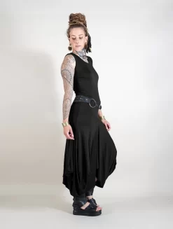 Robe Longue Sans Manches "Ezra", Noir