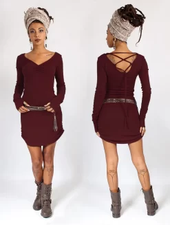 Robe Pull "Nikkäa", Bordeaux