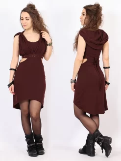 Robe Courte "Sheherazade", Bordeaux -Boutique De Jupes p image 334656 grande