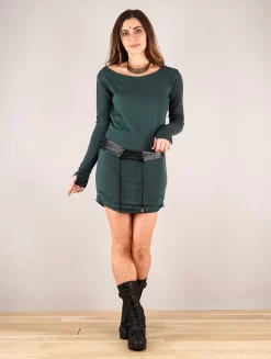 Robe Pull à Manches Chauve-souris "Kayäaz", Bleu Pétrole Foncé 8 Robe Pull à Manches Chauve-souris "Kayäaz", Bleu Pétrole Foncé -Boutique De Jupes p image 335553 grande