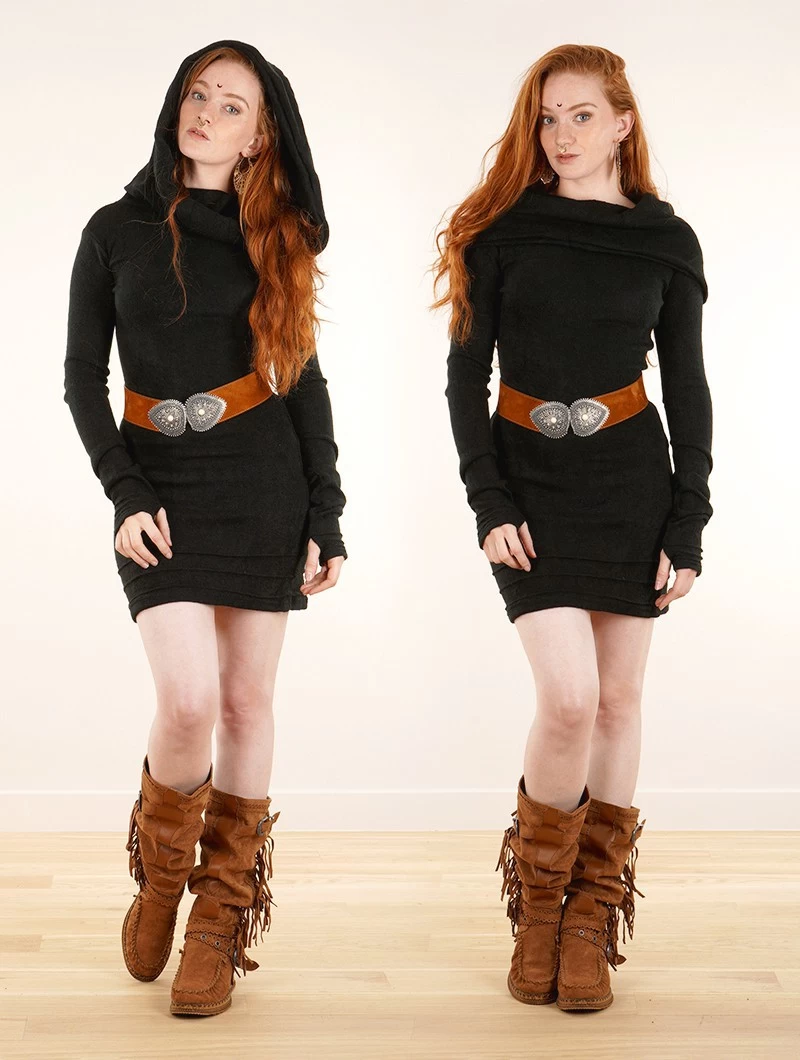 Robe Pull "Chryzalide", Noir 4 Robe Pull "Chryzalide", Noir – Image 4