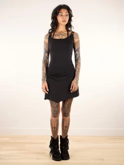 Robe Courte à Bretelles "Electra", Noir -Boutique De Jupes p image 342335 grande