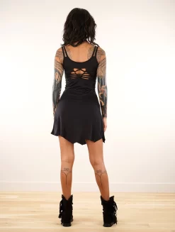 Robe Courte à Bretelles "Electra", Noir -Boutique De Jupes p image 342336 grande