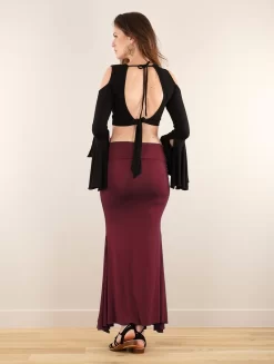 Robe Jupe "Weya", Bordeaux -Boutique De Jupes p image 348059 grande