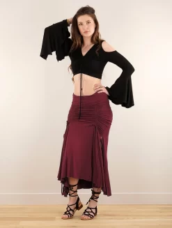 Robe Jupe "Weya", Bordeaux -Boutique De Jupes p image 348062 grande