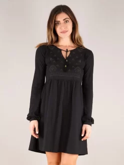 Robe à Manches Longues "Eireen", Noir