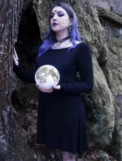 Robe à Manches Longues "Ysïaa", Noir -Boutique De Jupes robe a manches longues ysiaa noir p image 329847 grande