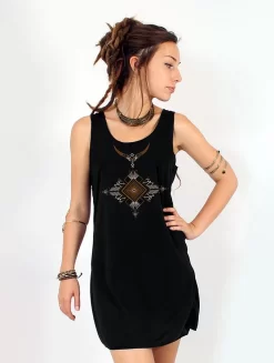 Robe Courte Sans Manches Imprimée "Chantira" - Couleurs Au Choix -Boutique De Jupes robe chantira couleurs au choix p image 343051 grande