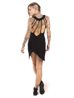 Robe Courte Dos Nu à Col Licou "Zoan", Noir -Boutique De Jupes robe courte dos nu a col licou zoan noir p image 329919 grande