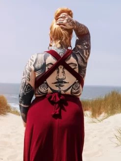 Robe Courte Infinity "Wakiza", Bordeaux -Boutique De Jupes robe courte infinity wakiza bordeaux p image 337315 grande