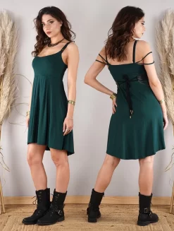 Robe Courte "Massaläa", Bleu Pétrole -Boutique De Jupes robe courte massalaa bleu petrole p image 332765 grande