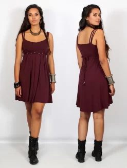 Robe Courte "Massaläa", Bordeaux -Boutique De Jupes robe courte massalaa bordeaux p image 348627 grande