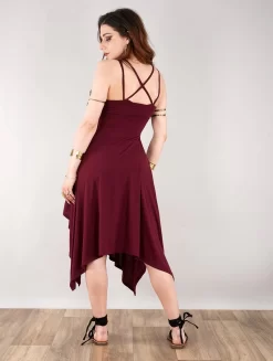 Robe Courte Patineuse "Amethyst", Bordeaux -Boutique De Jupes robe courte patineuse amethyst bordeaux p image 332536 grande