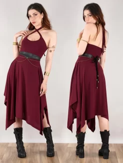 Robe Courte Patineuse "Amethyst", Bordeaux -Boutique De Jupes robe courte patineuse amethyst bordeaux p image 332537 grande