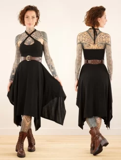 Robe Courte Patineuse "Amethyst", Noir -Boutique De Jupes robe courte patineuse amethyst noir p image 348277 grande