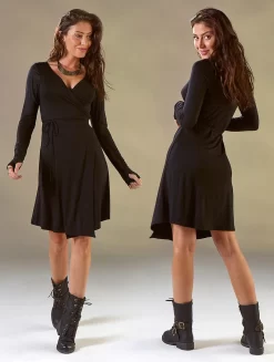 Robe Courte Portefeuille "Ëmy", Noir 10 Robe Courte Portefeuille "Ëmy", Noir -Boutique De Jupes robe courte portefeuille emy noir p image 336205 grande