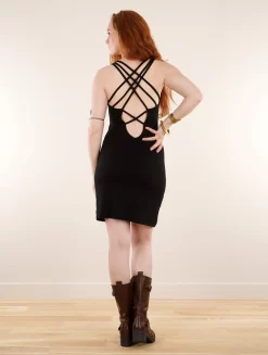 Robe Courte Sans Manches Dos Nu "Heko", Noir -Boutique De Jupes robe courte sans manches dos nu heko noir p image 340054 grande