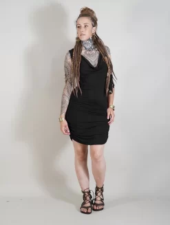 Robe Courte Sans Manches "Zelya", Noir -Boutique De Jupes robe courte sans manches zelya noir p image 320569 grande