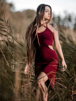 Robe Courte "Sheherazade", Bordeaux