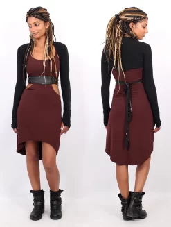 Robe Courte "Sheherazade", Bordeaux -Boutique De Jupes robe courte sheherazade bordeaux p image 334653 grande