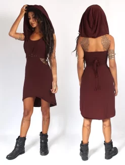 Robe Courte "Sheherazade", Bordeaux -Boutique De Jupes robe courte sheherazade bordeaux p image 334655 grande