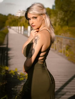 Robe Courte Dos Nu "Sunee", Vert Kaki -Boutique De Jupes robe courte sunee vert kaki p image 342705 grande