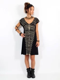 Robe "Crocodile", Noire -Boutique De Jupes robe crocodile noire p image 342121 grande