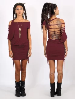 Robe "Elm Street", Rouge Foncé -Boutique De Jupes robe elm street rouge fonce p image 338888 grande