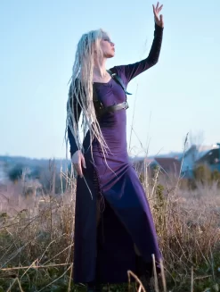 Robe Longue "Aryäa", Violet -Boutique De Jupes robe longue aryaa violet p image 346269 grande