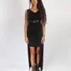 Robe Longue "Azeälya", Noir