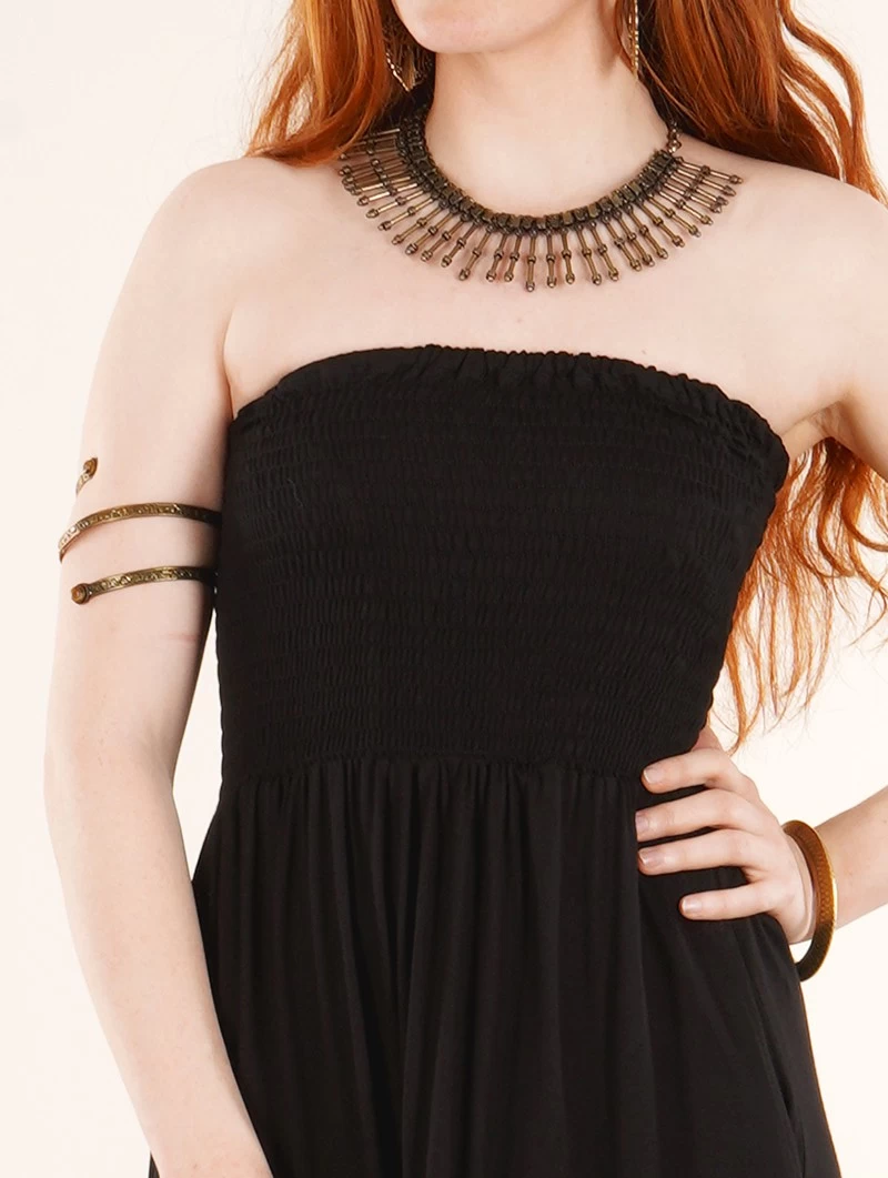 Robe Longue / Combi Sarouel 2en1 "Aulë", Noir 7 Robe Longue / Combi Sarouel 2en1 "Aulë", Noir – Image 7