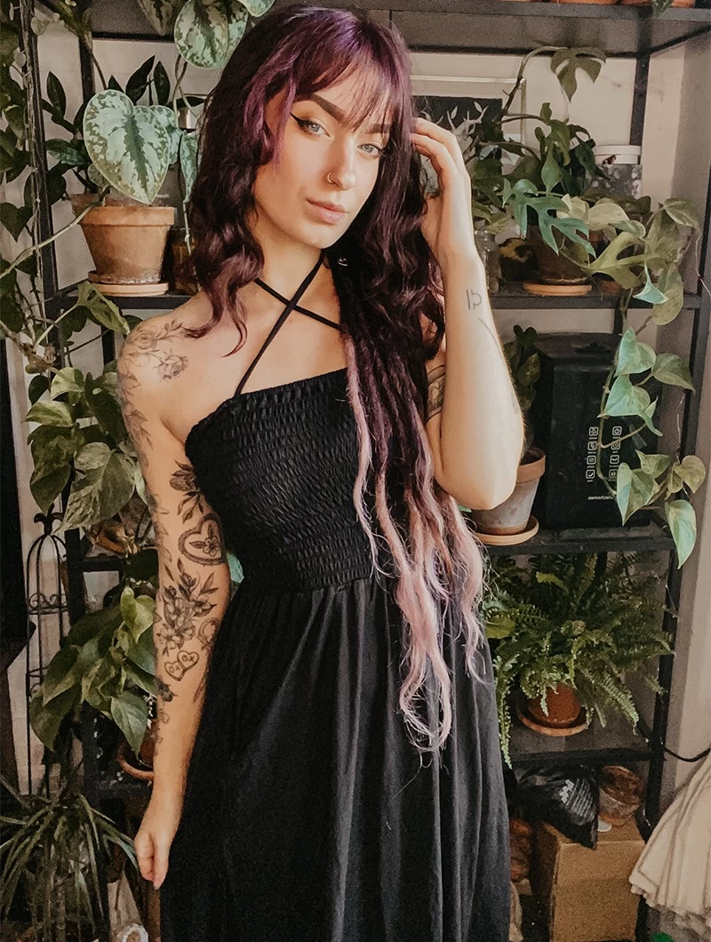 Robe Longue / Combi Sarouel 2en1 "Aulë", Noir 8 Robe Longue / Combi Sarouel 2en1 "Aulë", Noir – Image 8