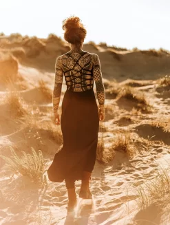 Robe Longue Fendue à Dos Nu "Sunee", Noire -Boutique De Jupes robe longue fendue a dos nu sunee noire p image 348287 grande