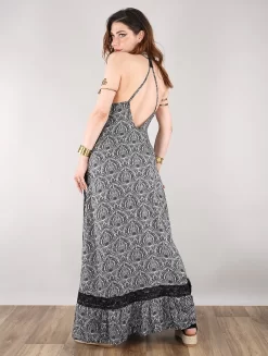Boutique De Jupes -Boutique De Jupes robe longue gaia noir motifs floraux p image 330159 grande