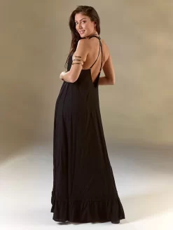 Robe Longue "Gaia", Noir -Boutique De Jupes robe longue gaia noir p image 332269 grande