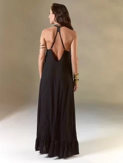 Robe Longue "Gaia", Noir -Boutique De Jupes robe longue gaia noir p image 332270 grande