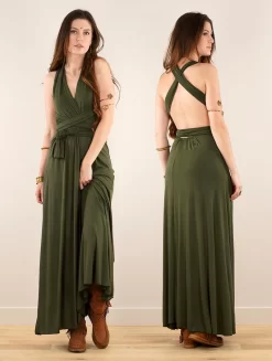 Boutique De Jupes -Boutique De Jupes robe longue infinity wakiza vert kaki p image 348087 grande