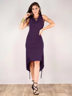 Robe Longue "Lychandra", Violet Foncé -Boutique De Jupes robe longue lychandra violet fonce p image 347194 grande