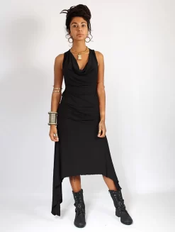 Robe Longue "Naäry", Noir