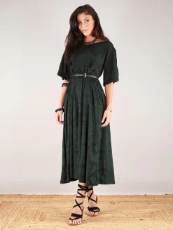 Robe Longue Oversize Imprimée "Eorynn Africa", Vert -Boutique De Jupes robe longue oversize imprimee eorynn africa vert p image 346136 grande