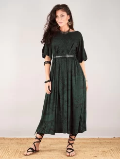 Robe Longue Oversize Imprimée "Eorynn Africa", Vert -Boutique De Jupes robe longue oversize imprimee eorynn africa vert p image 346138 grande