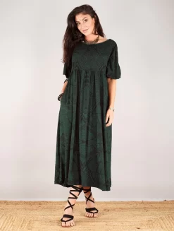 Robe Longue Oversize Imprimée "Eorynn Africa", Vert -Boutique De Jupes robe longue oversize imprimee eorynn africa vert p image 346139 grande