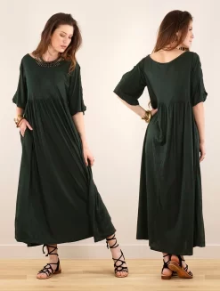 Robe Longue Oversize Imprimée "Eorynn Africa", Vert -Boutique De Jupes robe longue oversize imprimee eorynn africa vert p image 348083 grande