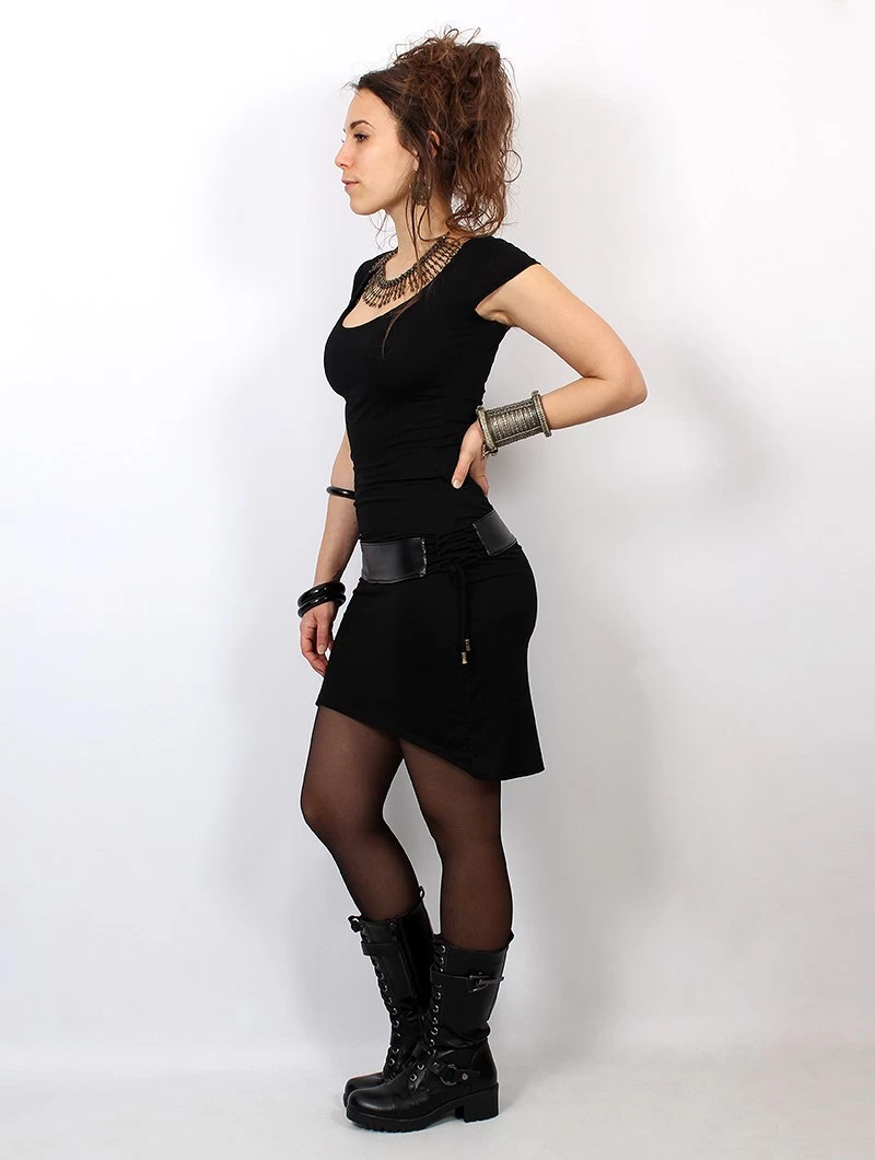 Robe Manches Courtes "Layläa", Noir 5 Robe Manches Courtes "Layläa", Noir – Image 5