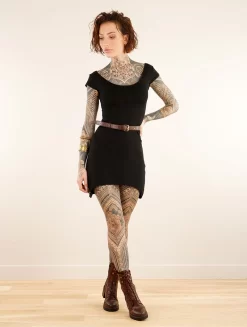 Robe Manches Courtes "Layläa", Noir 9 Robe Manches Courtes "Layläa", Noir -Boutique De Jupes robe manches courtes laylaa noir p image 348143 grande