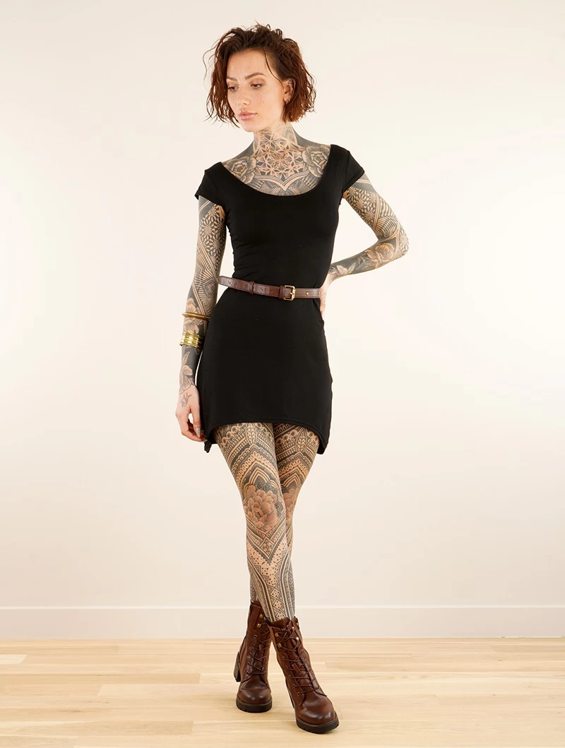 Robe Manches Courtes "Layläa", Noir 3 Robe Manches Courtes "Layläa", Noir – Image 3