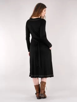 2en1 Gilet/Robe Midi à Manches Longues "Irwaen Indie", Noir -Boutique De Jupes robe midi a manches longues irwaen indie noir p image 334096 grande