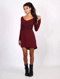 Robe "Mystic", Bordeaux -Boutique De Jupes robe mystic bordeaux p image 327845 grande
